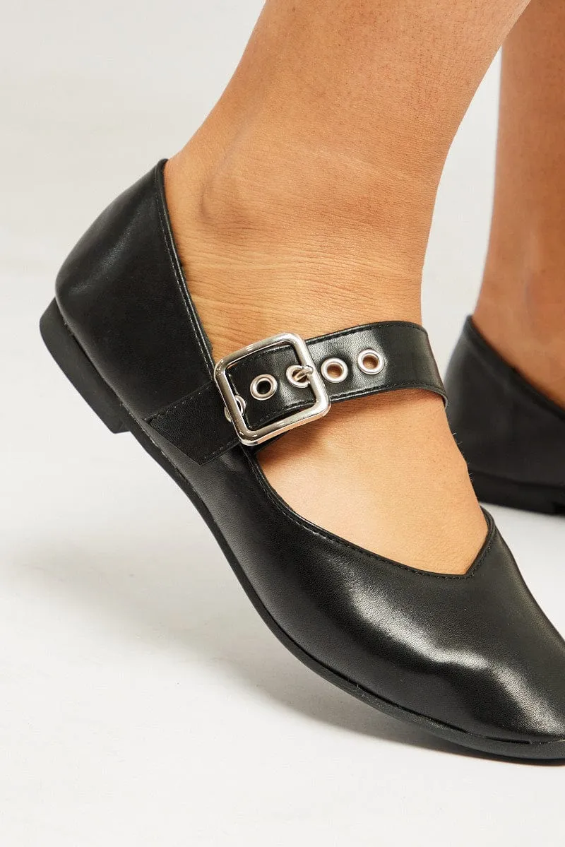 Black Ballet Flats