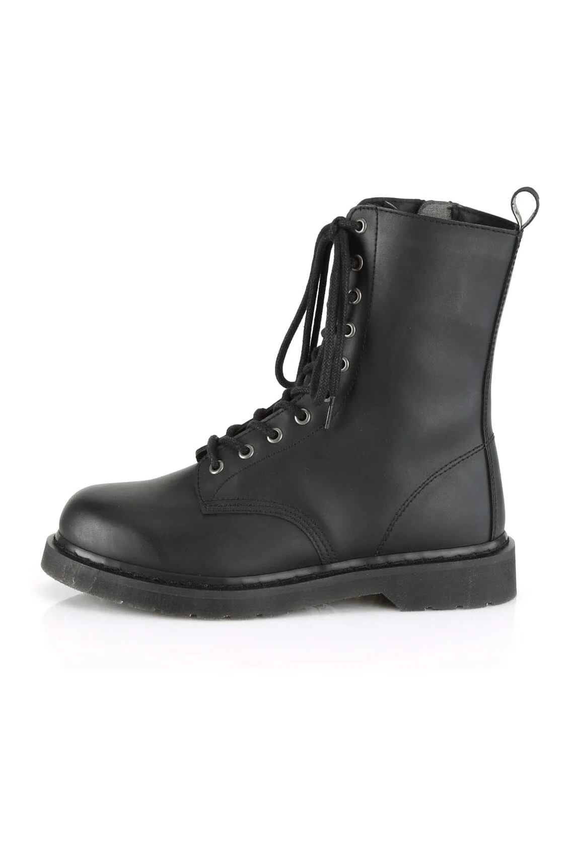 BOLT-200 Black Vegan Leather Knee Boot