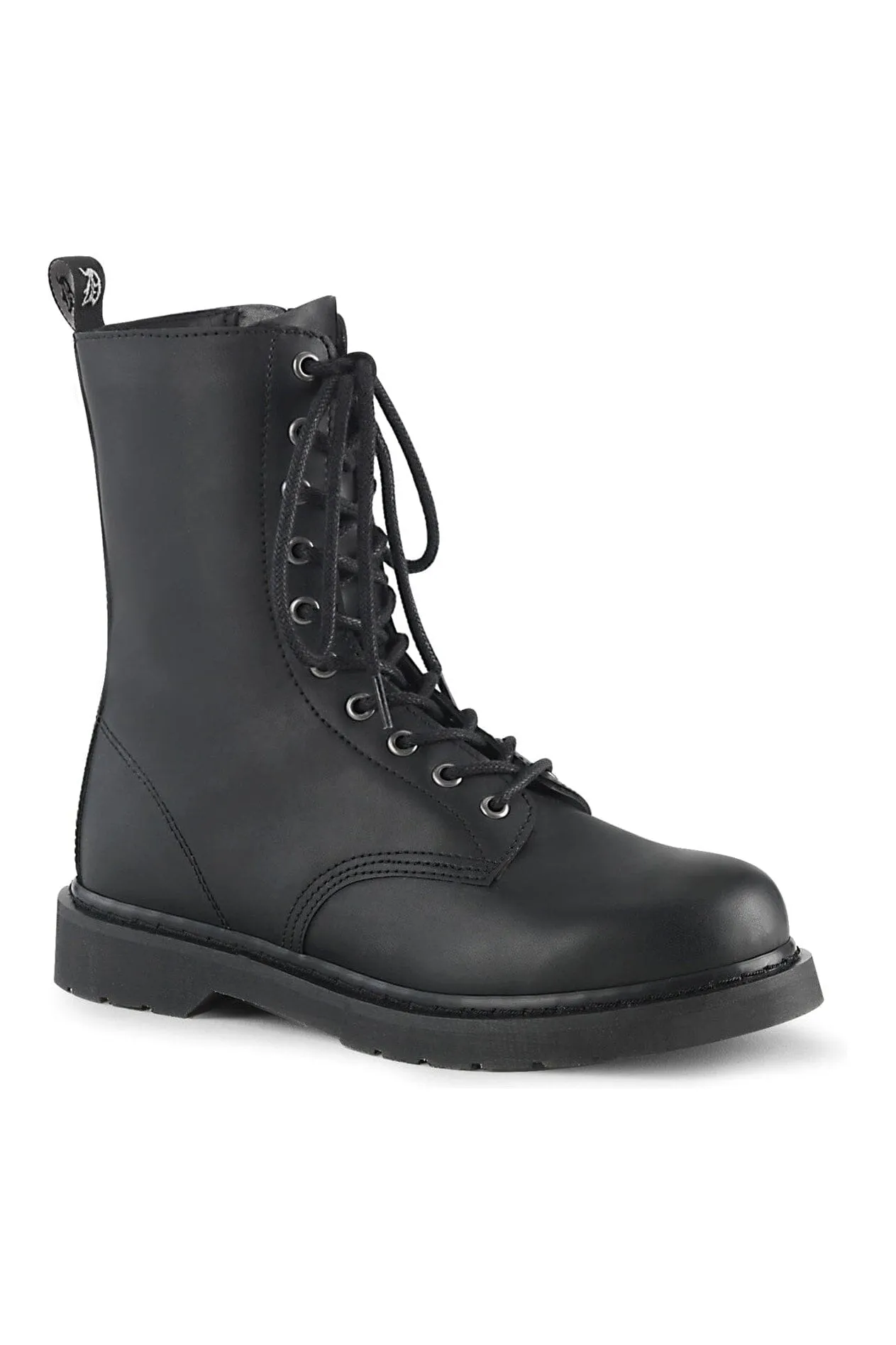 BOLT-200 Black Vegan Leather Knee Boot