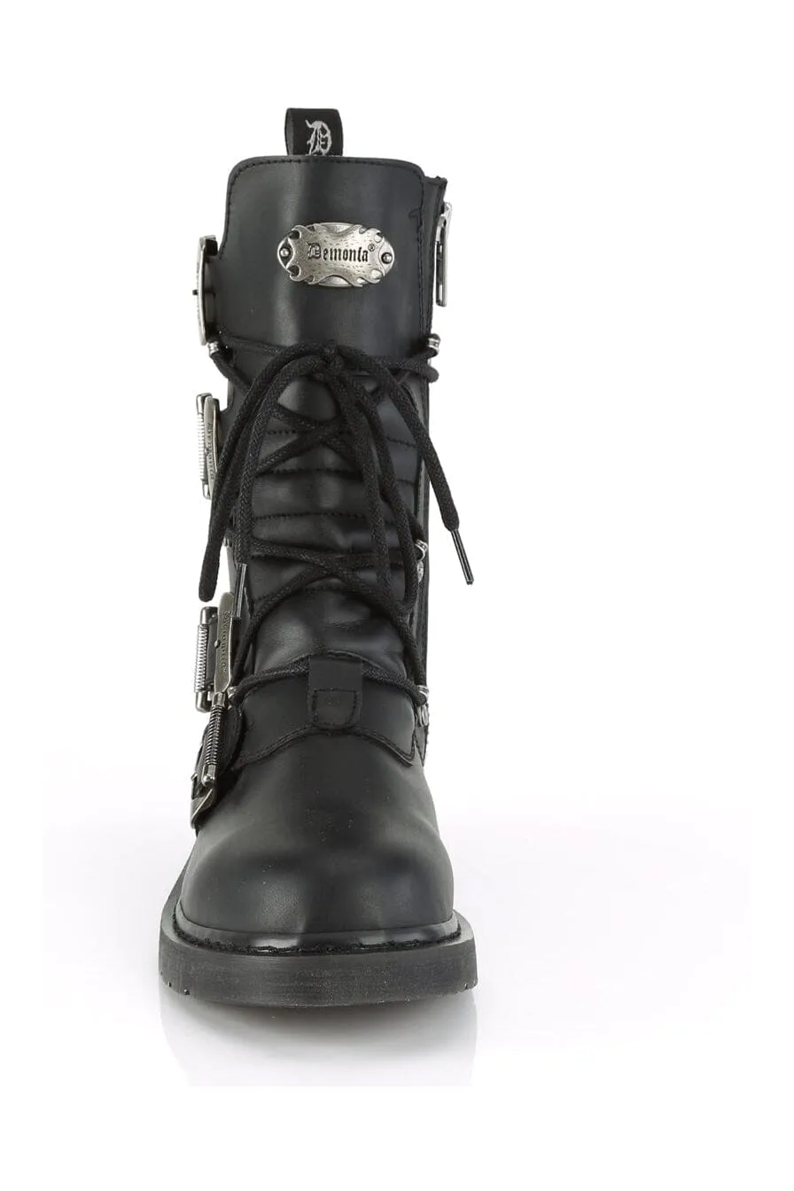BOLT-265 Black Vegan Leather Knee Boot