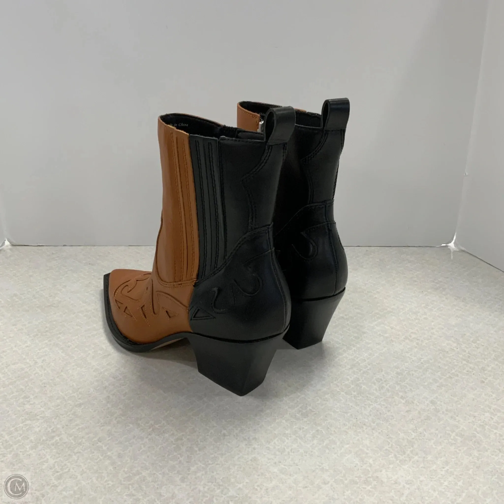 Boots Western By Dolce Vita In Black & Brown, Size: 9