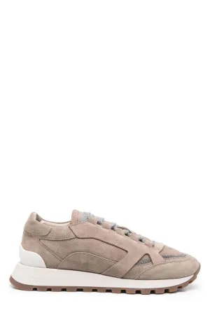 Brunello Cucinelli Monili Chain Detailed Panelled Sneakers