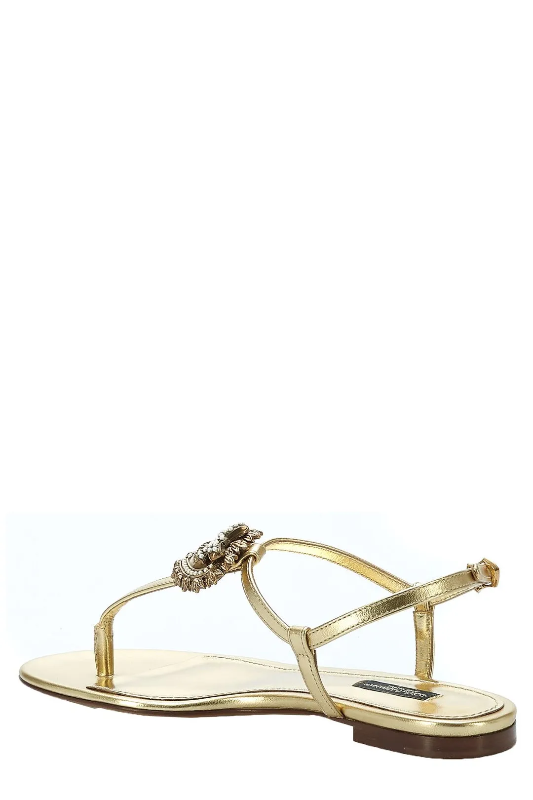 Dolce & Gabbana Metallic Strap Sandals