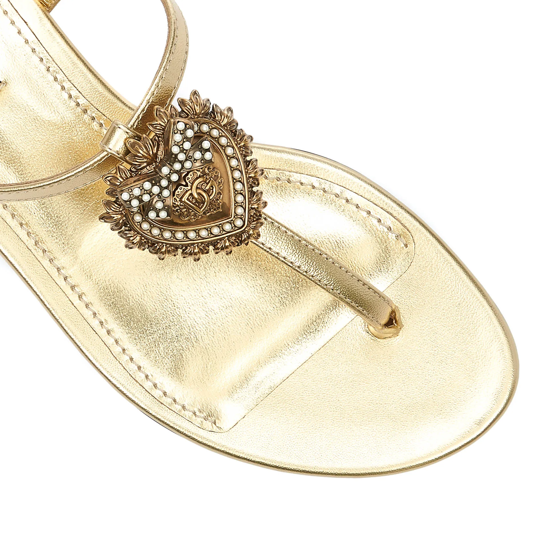 Dolce & Gabbana Metallic Strap Sandals