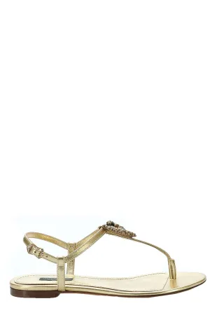 Dolce & Gabbana Metallic Strap Sandals