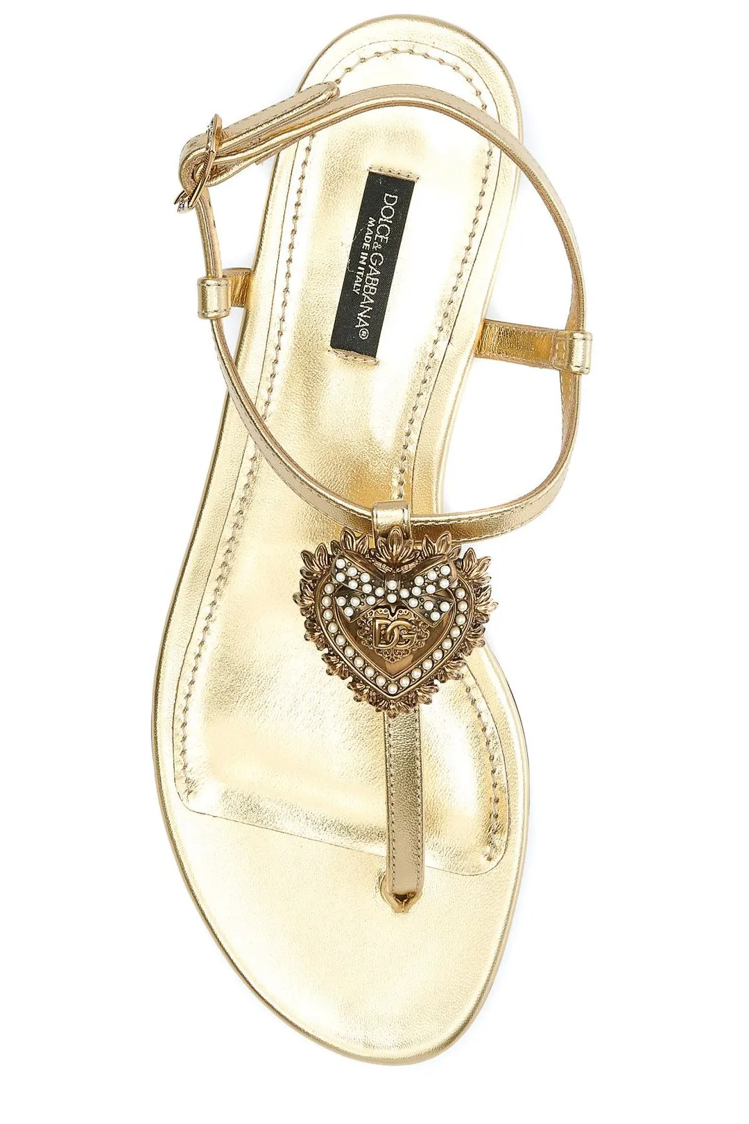 Dolce & Gabbana Metallic Strap Sandals