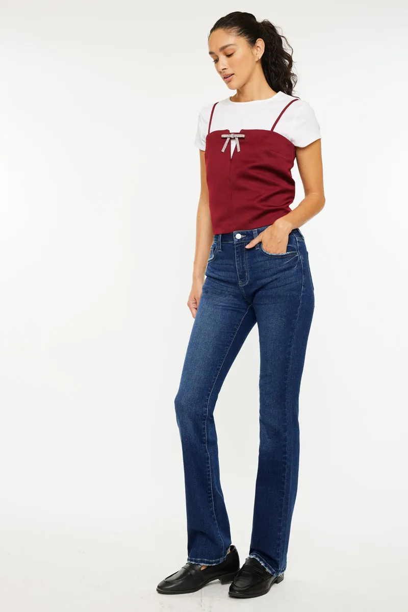 Gale Essentials High Rise Skinny Bootcut Jeans