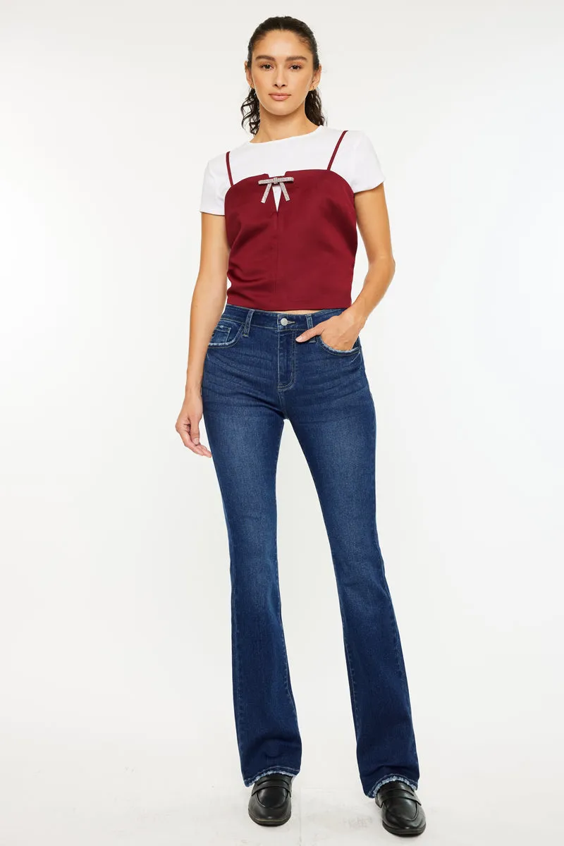 Gale Essentials High Rise Skinny Bootcut Jeans