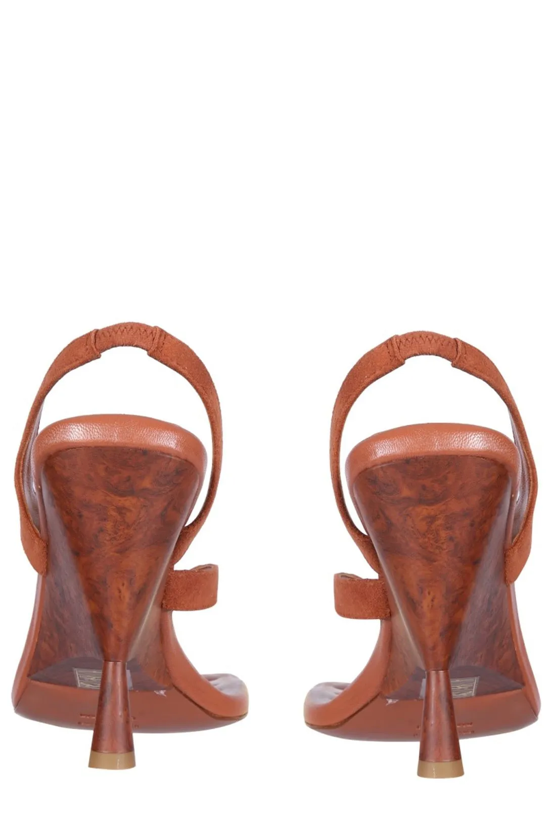 GIA BORGHINI Rose Slingback Square Toe Sandals
