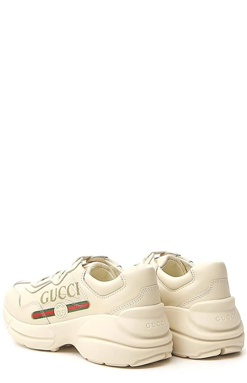 Gucci Kids Logo Printed Sneakers