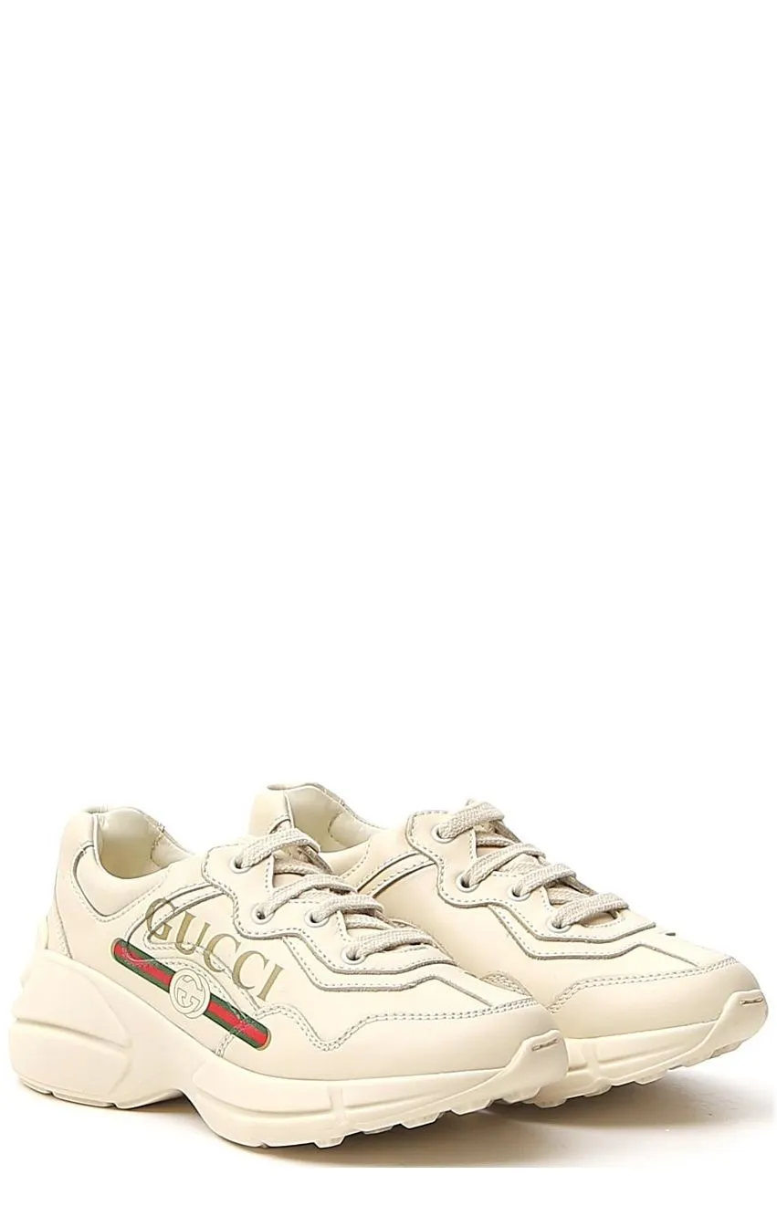 Gucci Kids Logo Printed Sneakers
