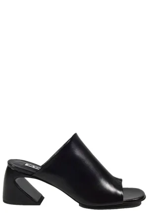 Jil Sander Sculpted-Heel Square-Toe Slides