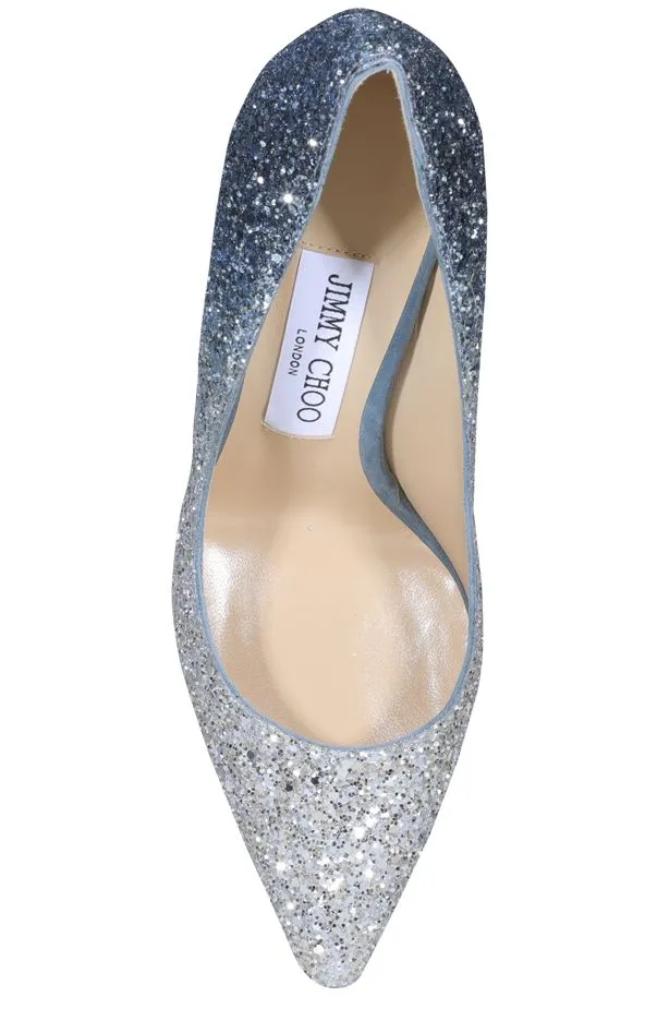 Jimmy Choo Romy 100 Glitter Pumps