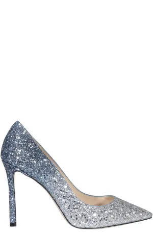 Jimmy Choo Romy 100 Glitter Pumps