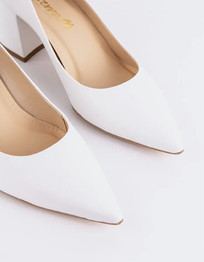 Josephine White Leather