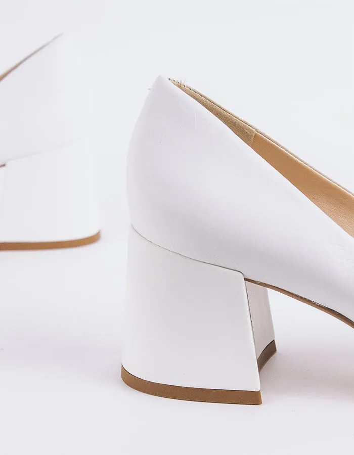 Josephine White Leather