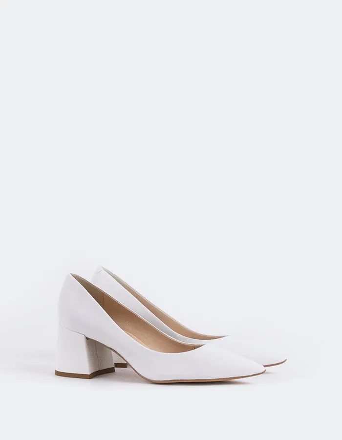 Josephine White Leather