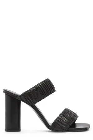 Just Cavalli Ruched High Block Heel Sandals