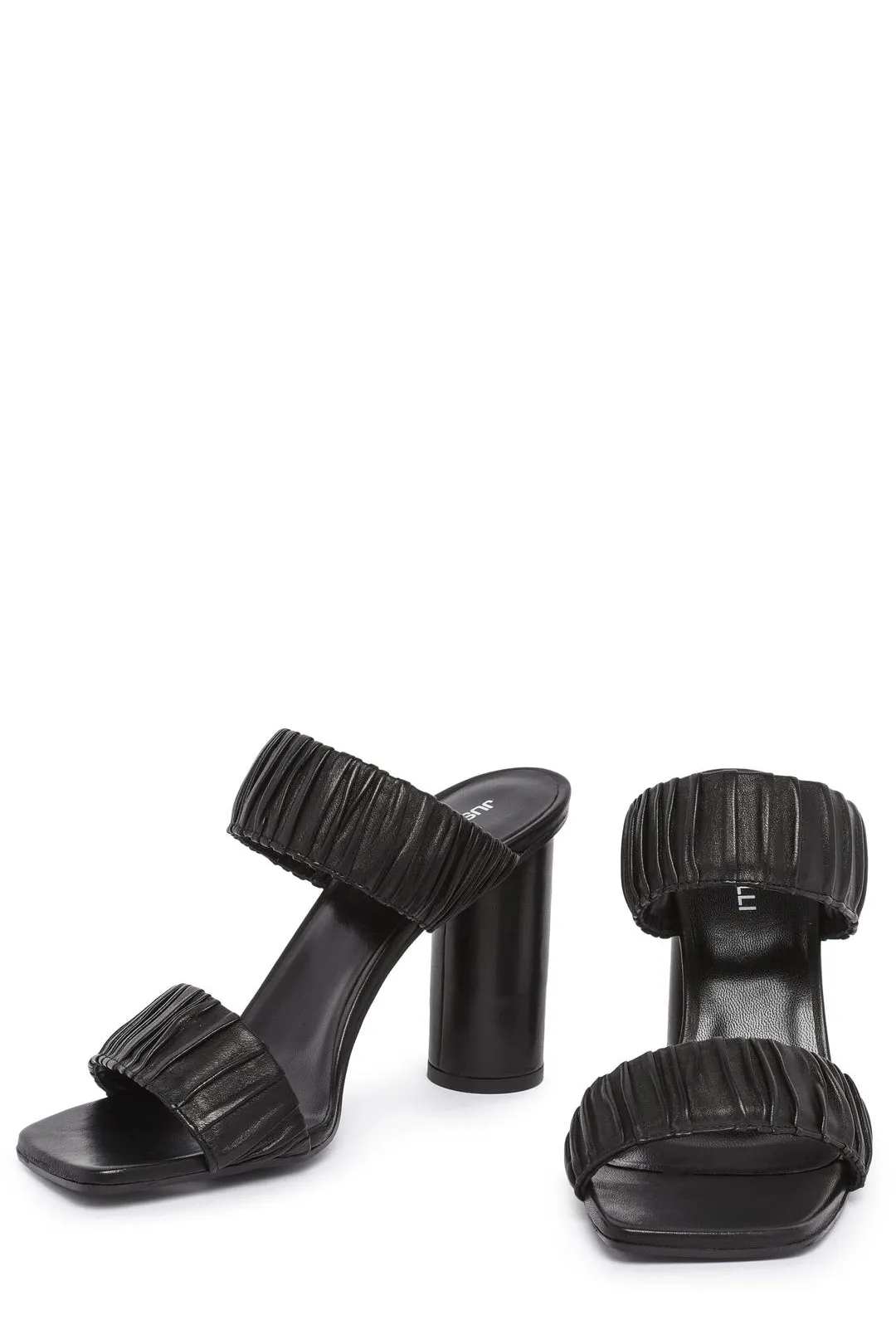 Just Cavalli Ruched High Block Heel Sandals