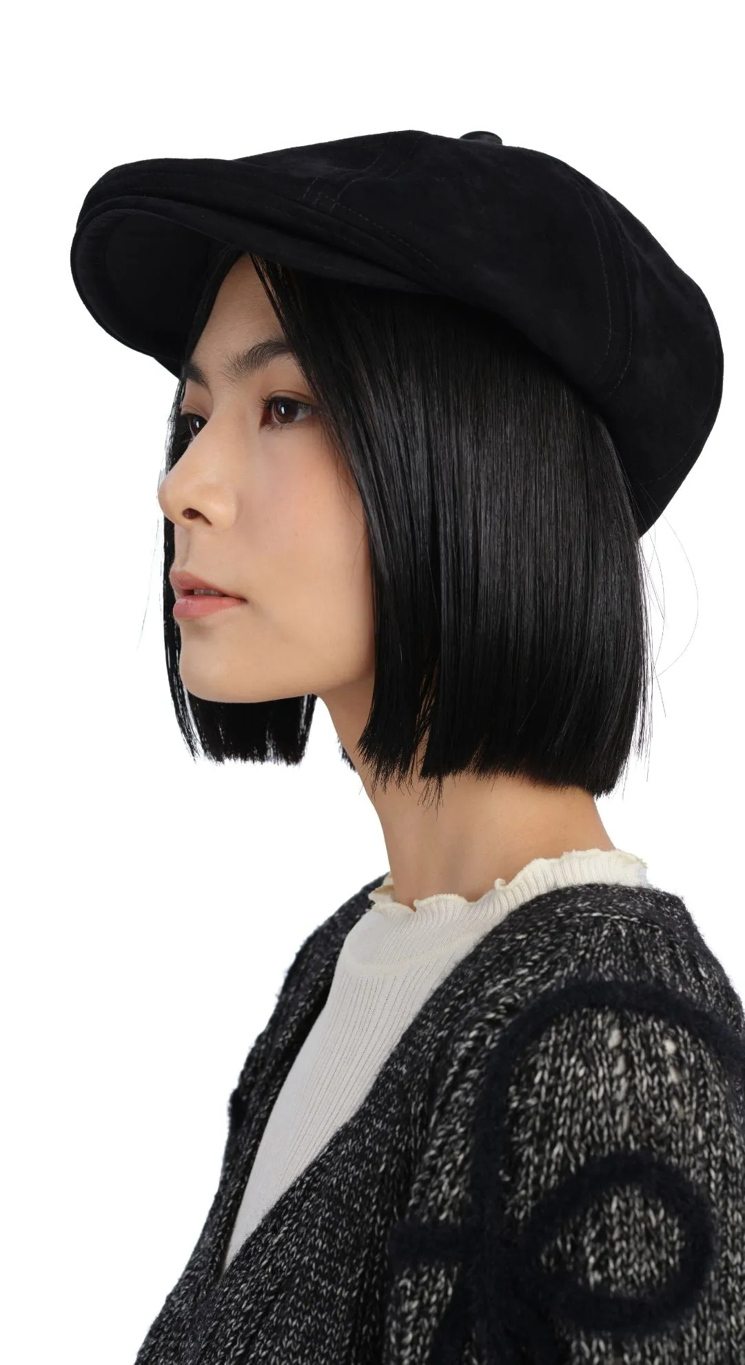 Leather Turtle Newsboy Cap