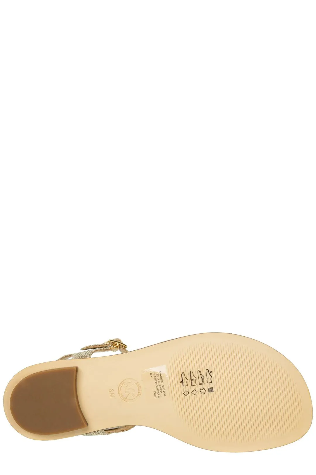 Michael Michael Kors Logo Plaque Thong Strap Sandals