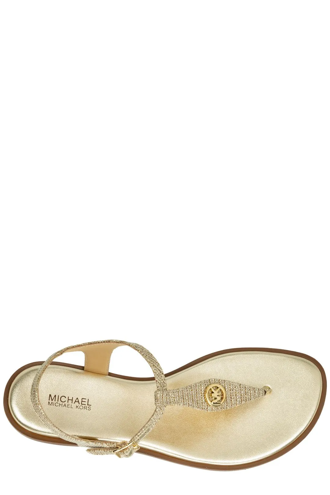 Michael Michael Kors Logo Plaque Thong Strap Sandals