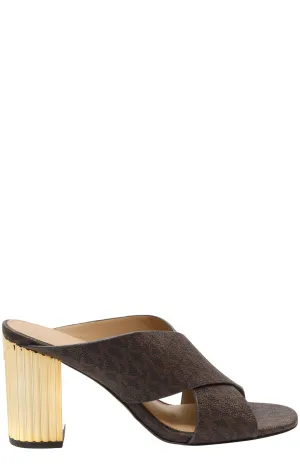 Michael Michael Kors Porter Monogram Crossover Strap Mules