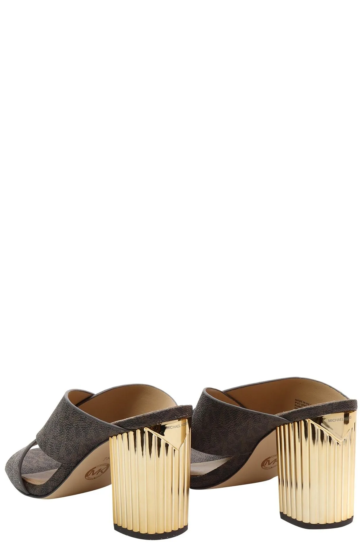 Michael Michael Kors Porter Monogram Crossover Strap Mules