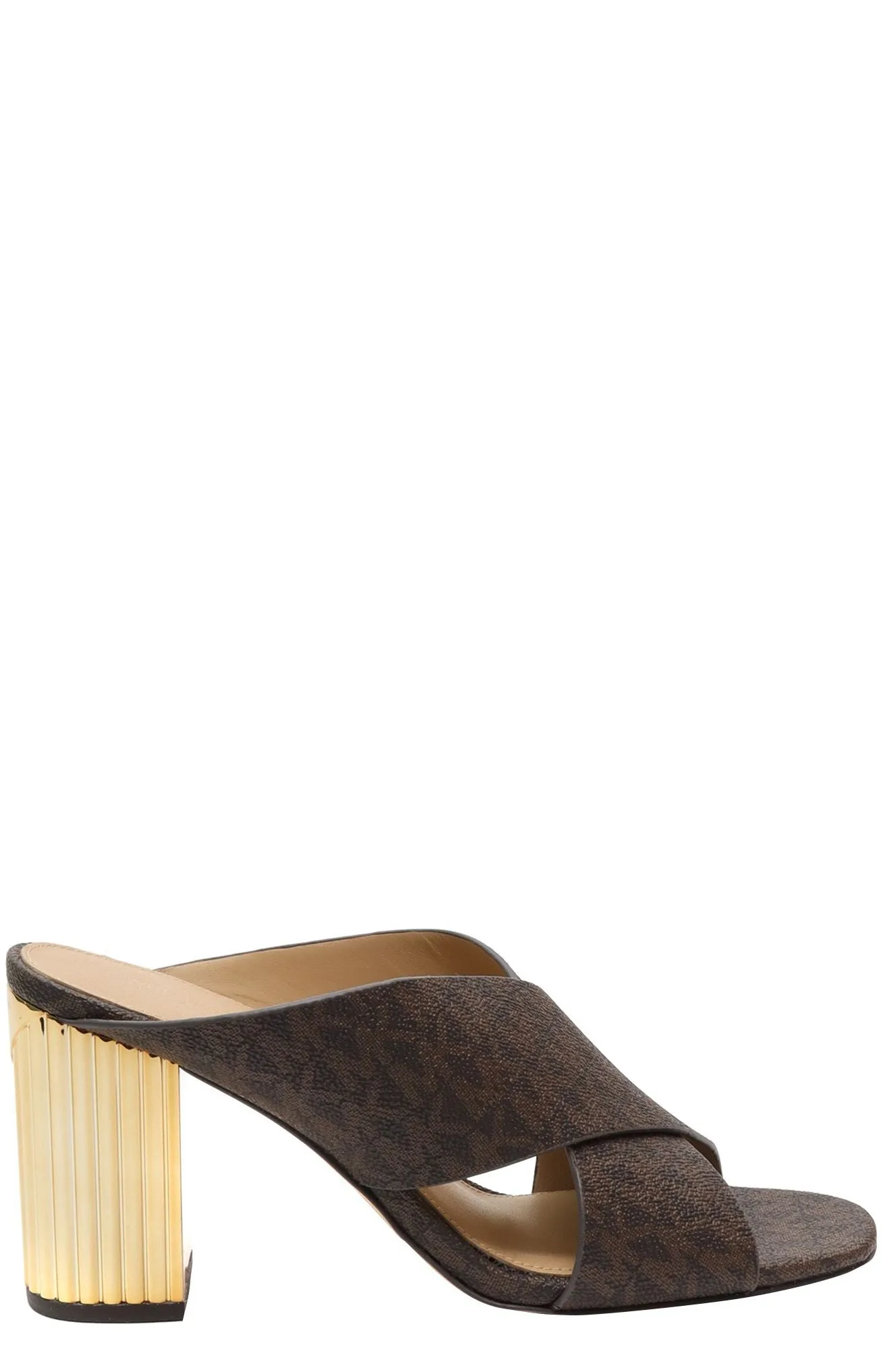 Michael Michael Kors Porter Monogram Crossover Strap Mules