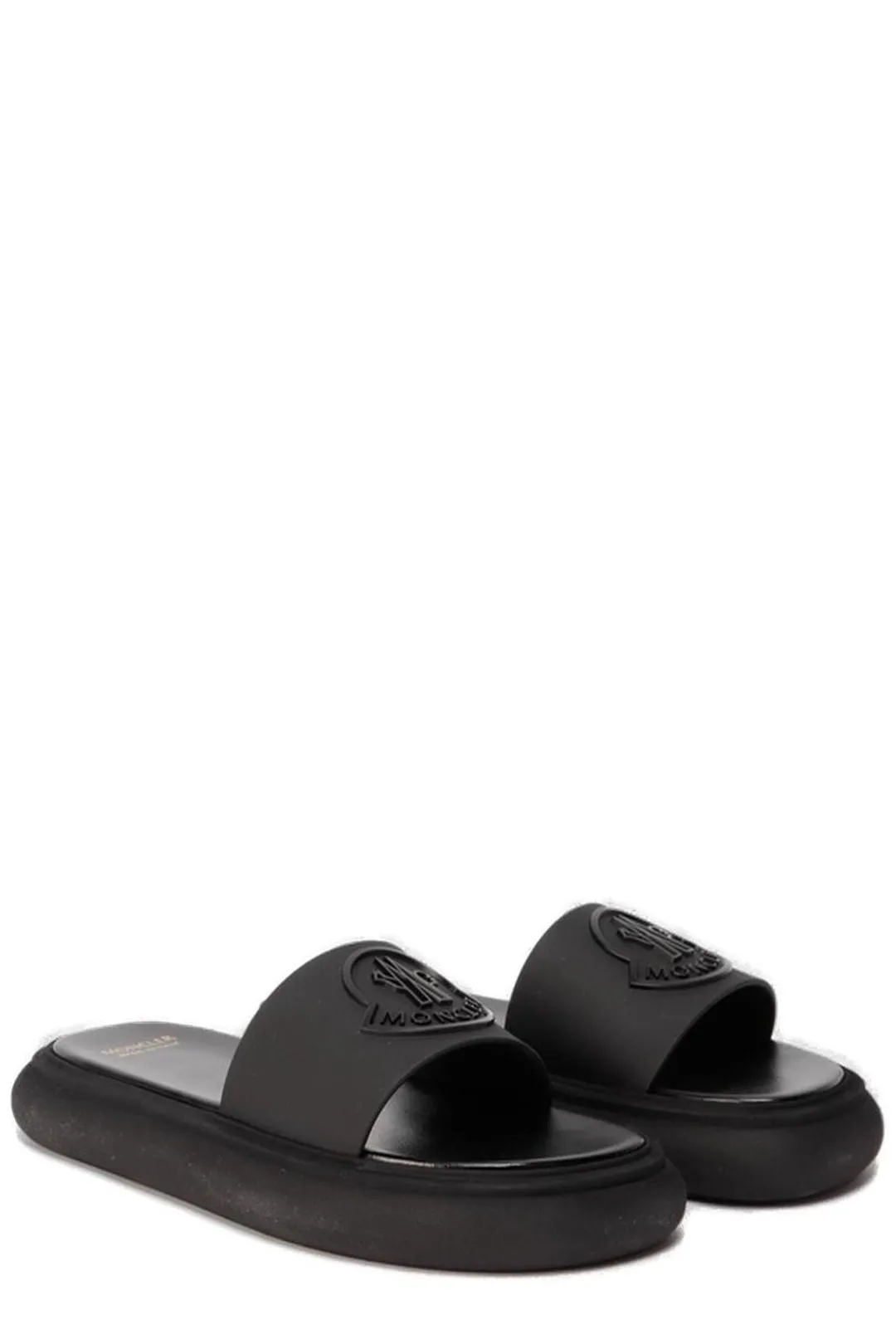 Moncler Logo Embossed Slip-On Slides
