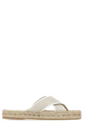 Off-White Crisscross Slip-On Sandals