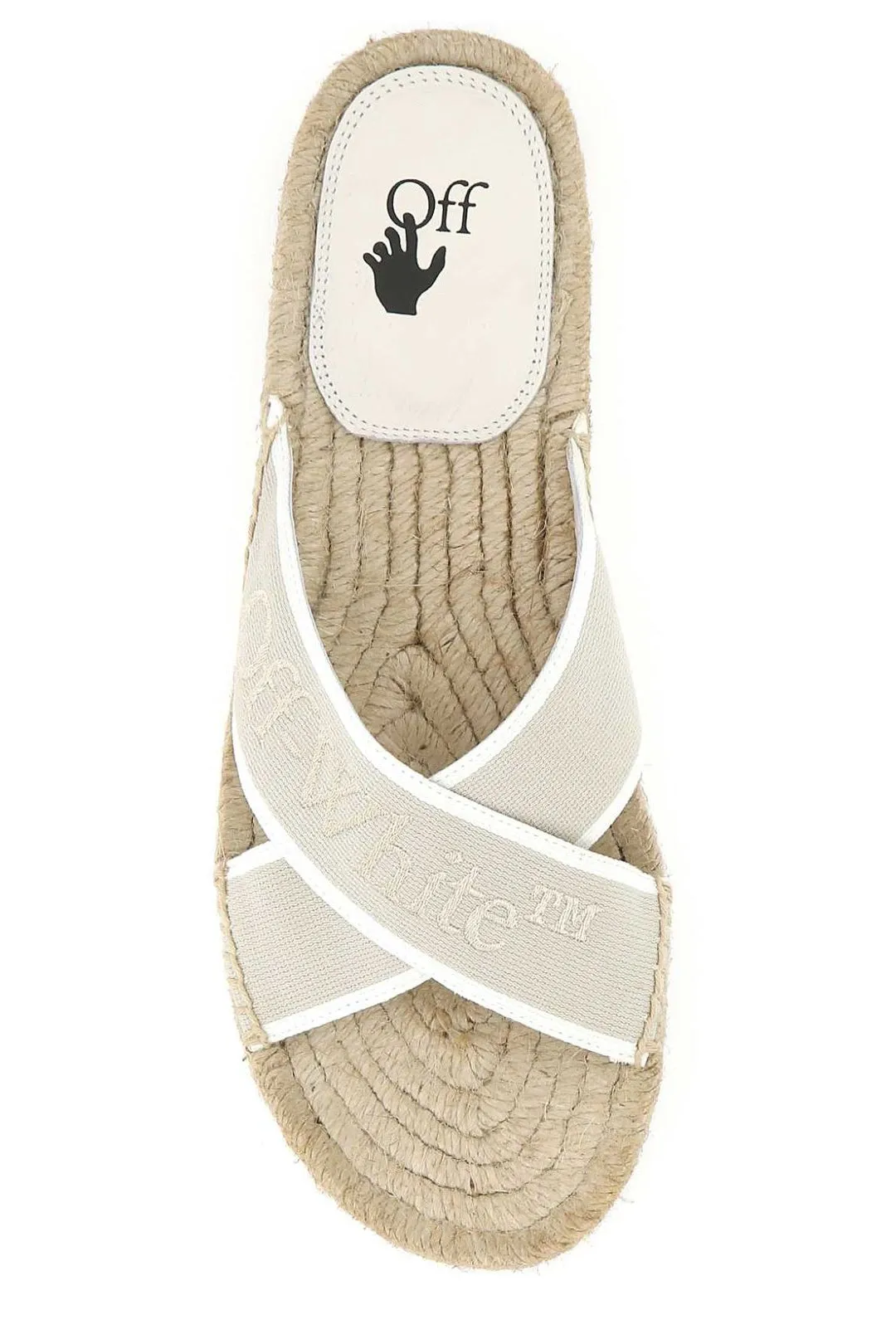 Off-White Crisscross Slip-On Sandals