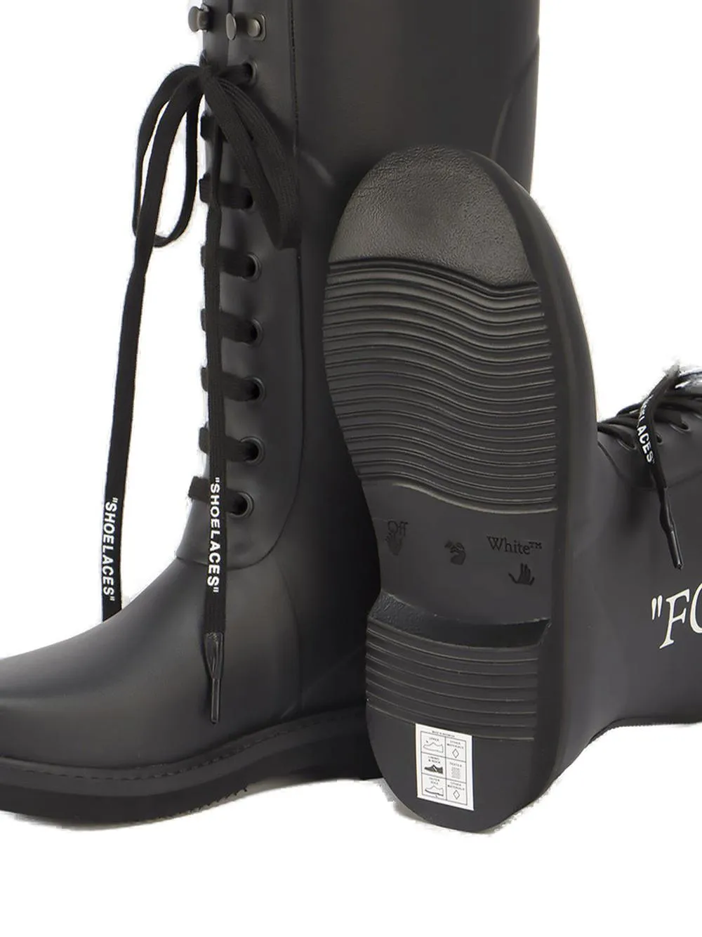 Off-White For Riding Printed Lace-Up Boots
