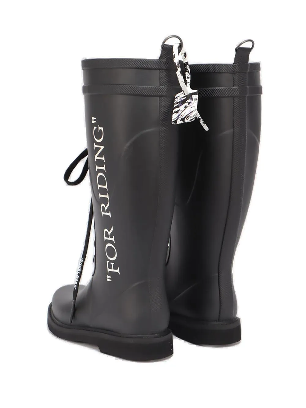 Off-White For Riding Printed Lace-Up Boots