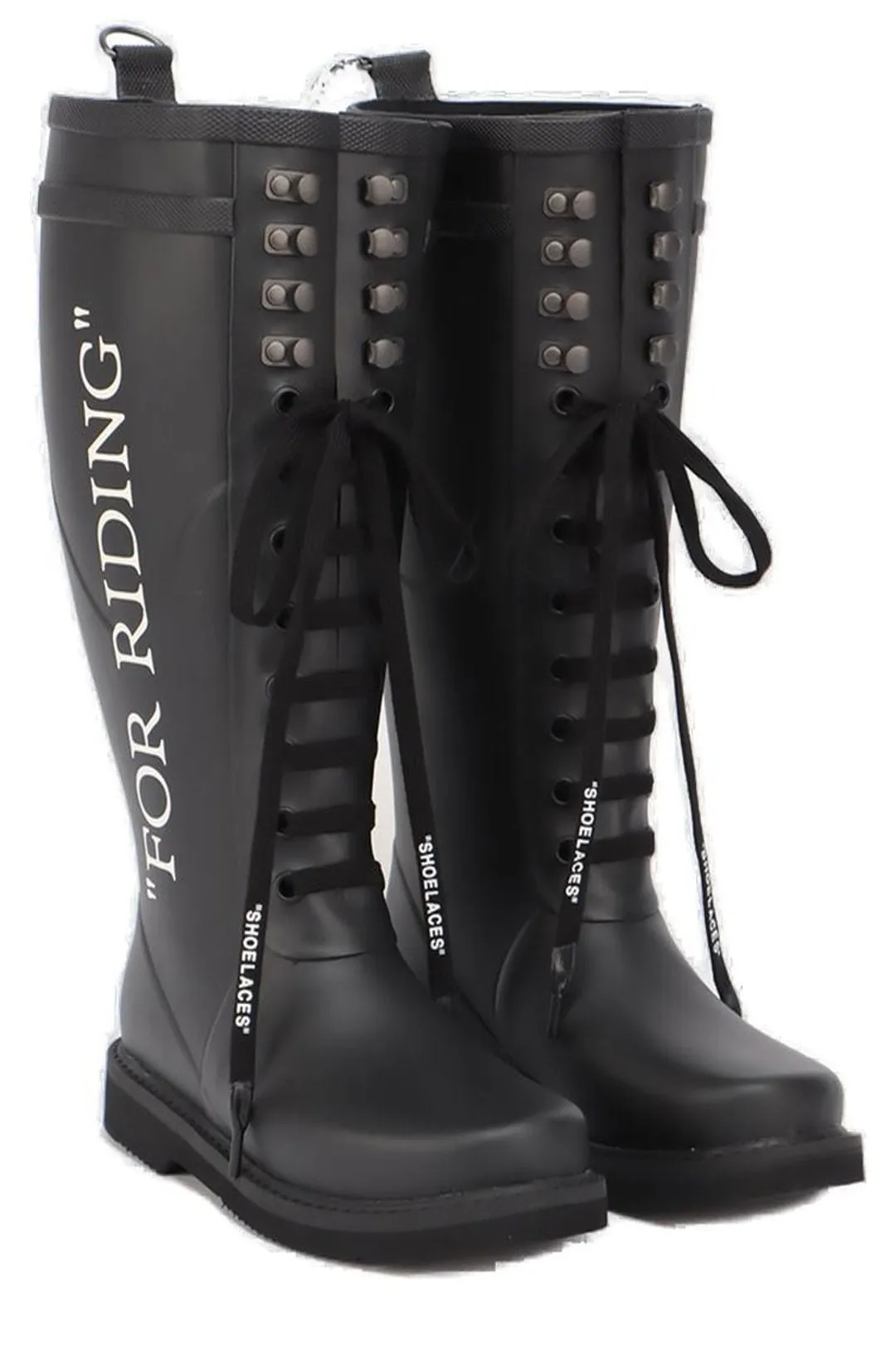 Off-White For Riding Printed Lace-Up Boots