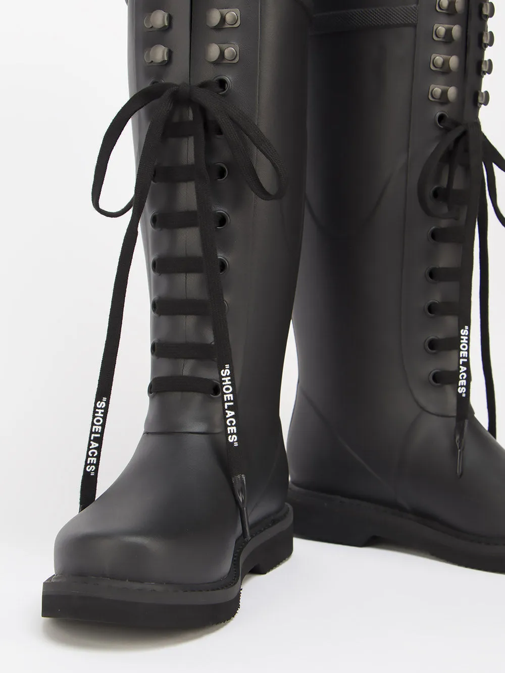 Off-White For Riding Printed Lace-Up Boots