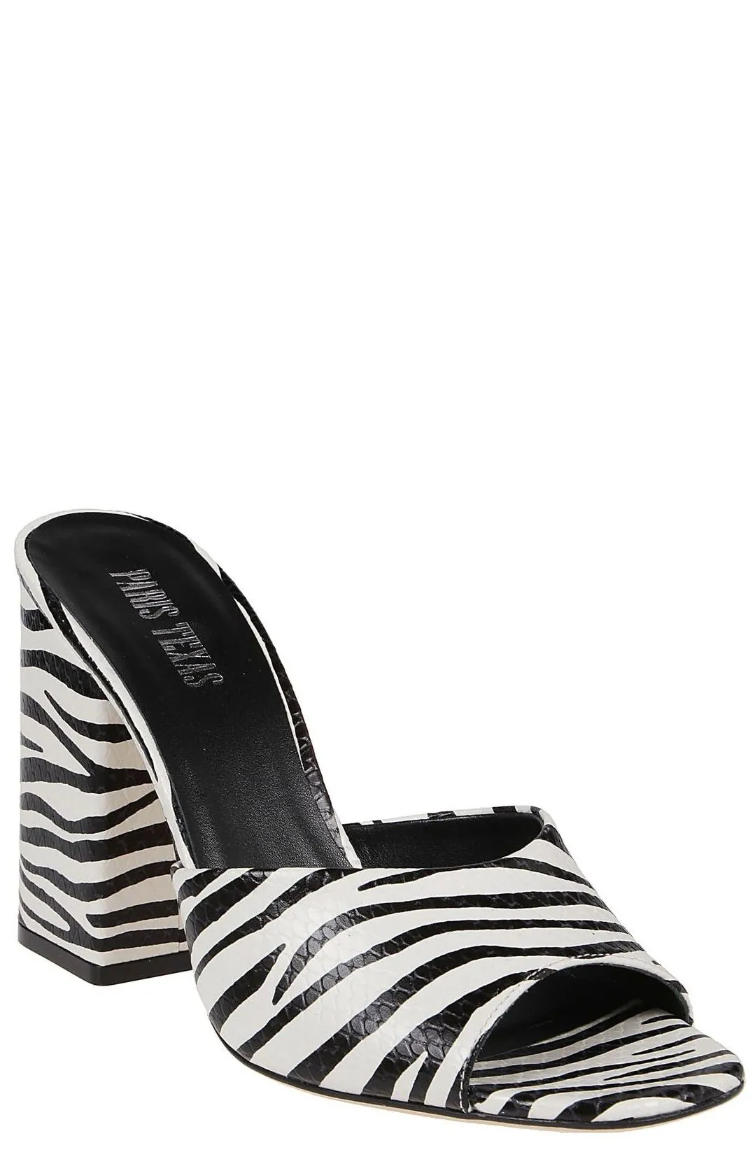 Paris Texas Zebra Printed Slip-On Sandals