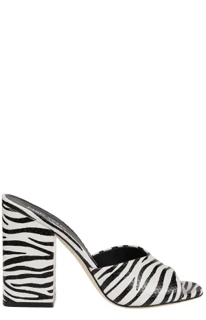 Paris Texas Zebra Printed Slip-On Sandals