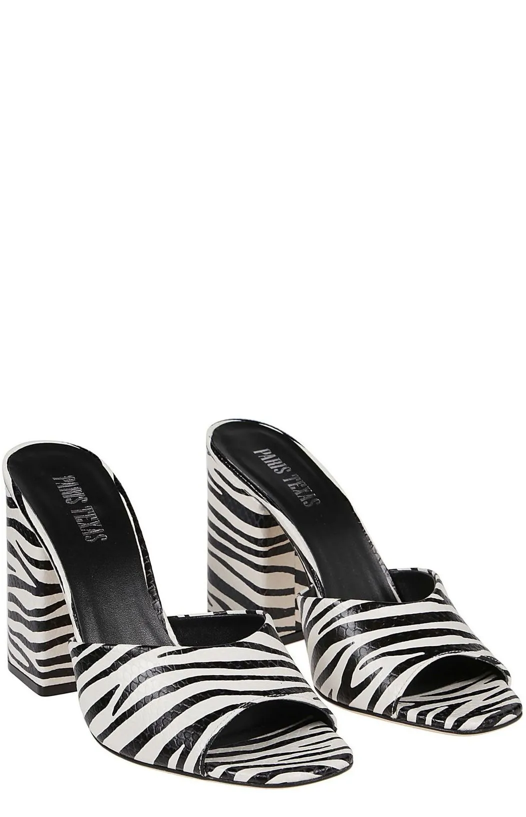 Paris Texas Zebra Printed Slip-On Sandals