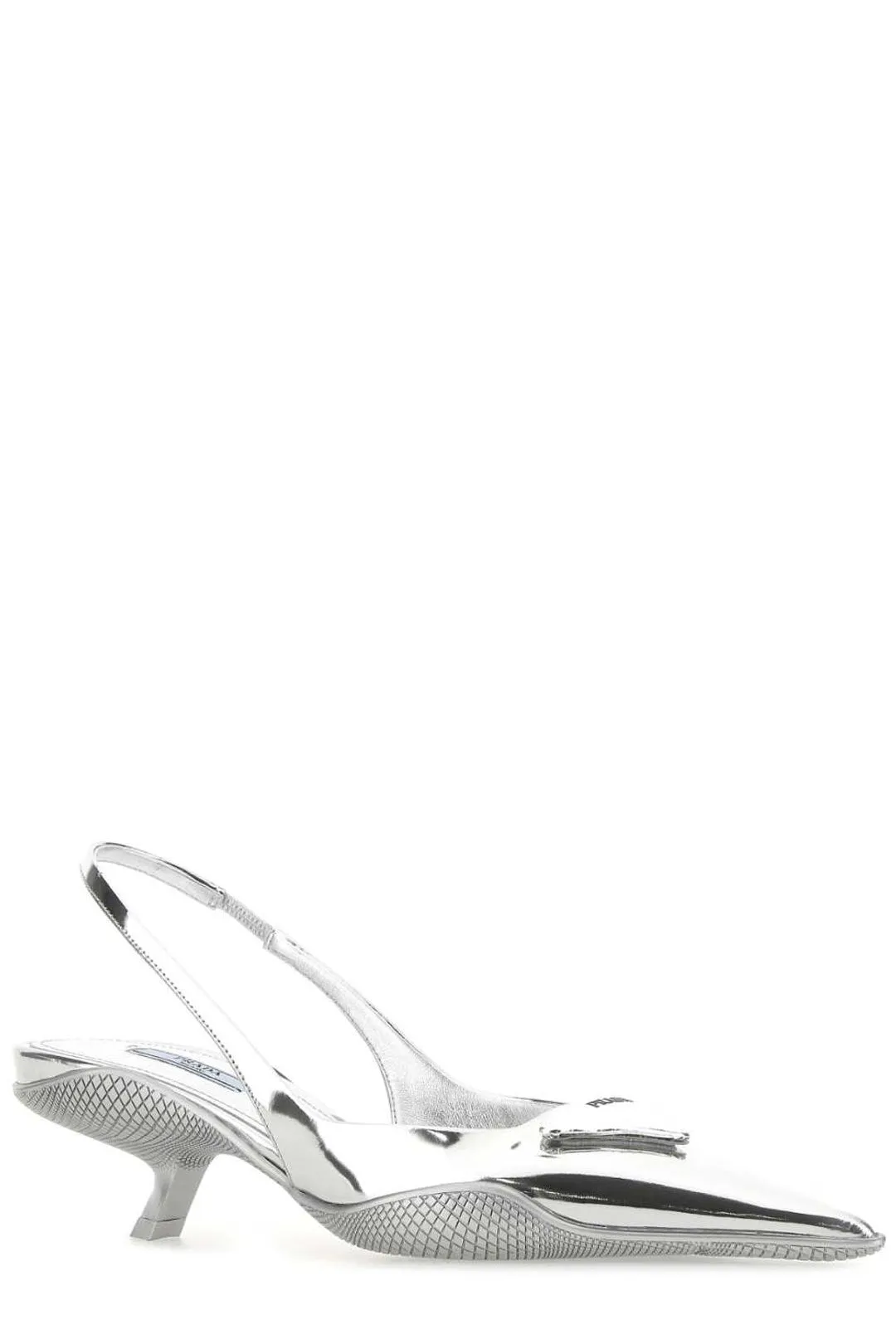 Prada Logo Plaque Slingback Pumps