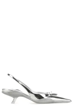 Prada Logo Plaque Slingback Pumps