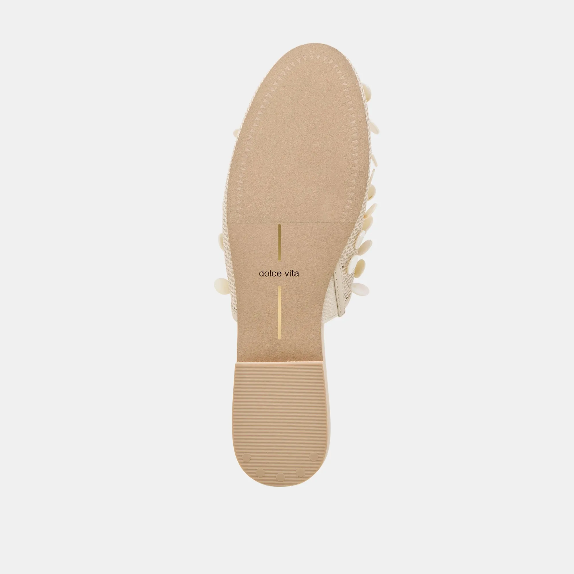ROVA BEAD FLATS IVORY DISC MESH