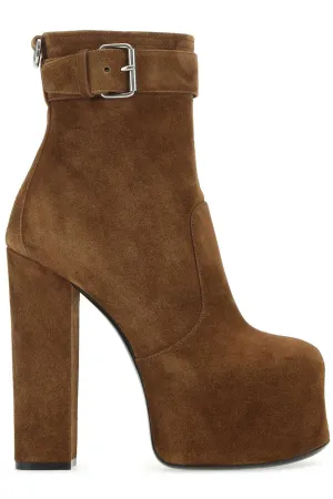 Saint Laurent Cherry Buckle Platform Boots