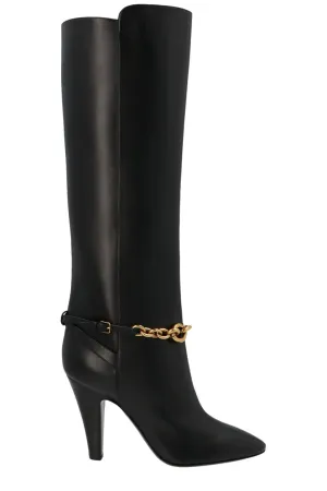 Saint Laurent Le Mailon Chain-Detailed Boots