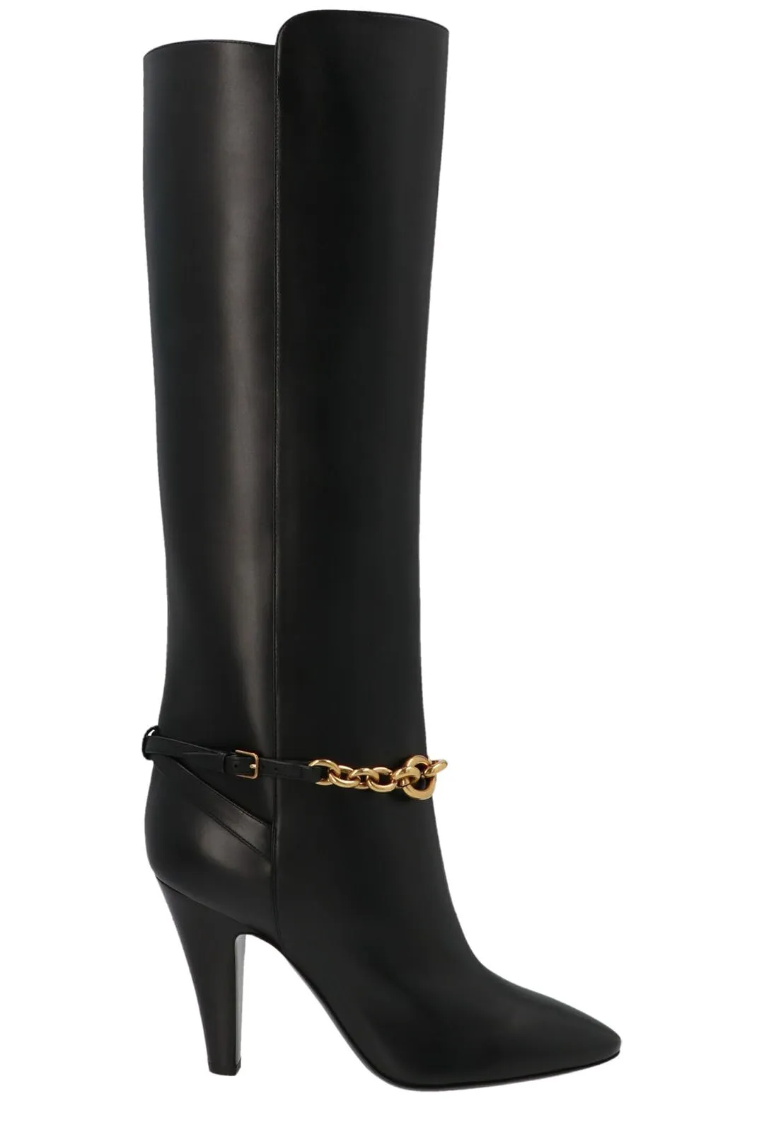Saint Laurent Le Mailon Chain-Detailed Boots