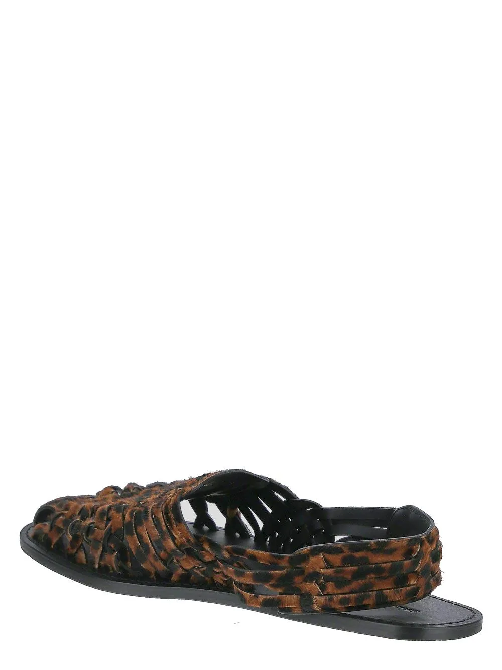 Saint Laurent Leopard Print Intertwined Sandals