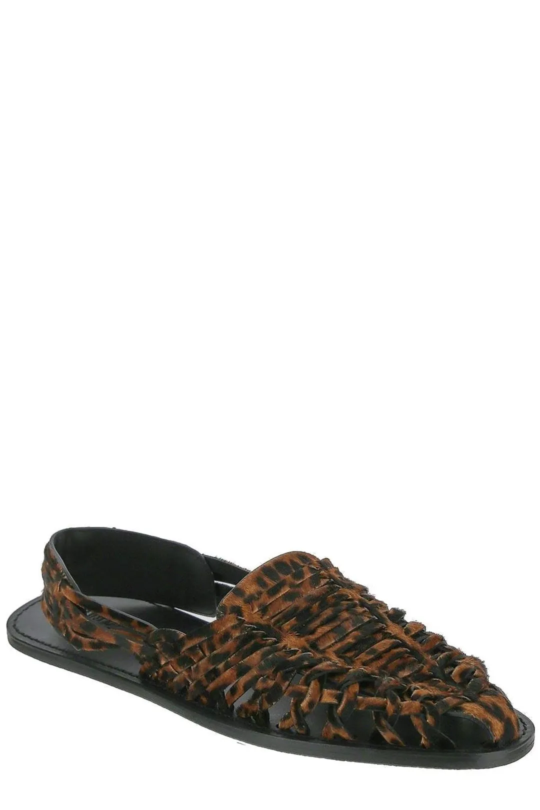 Saint Laurent Leopard Print Intertwined Sandals