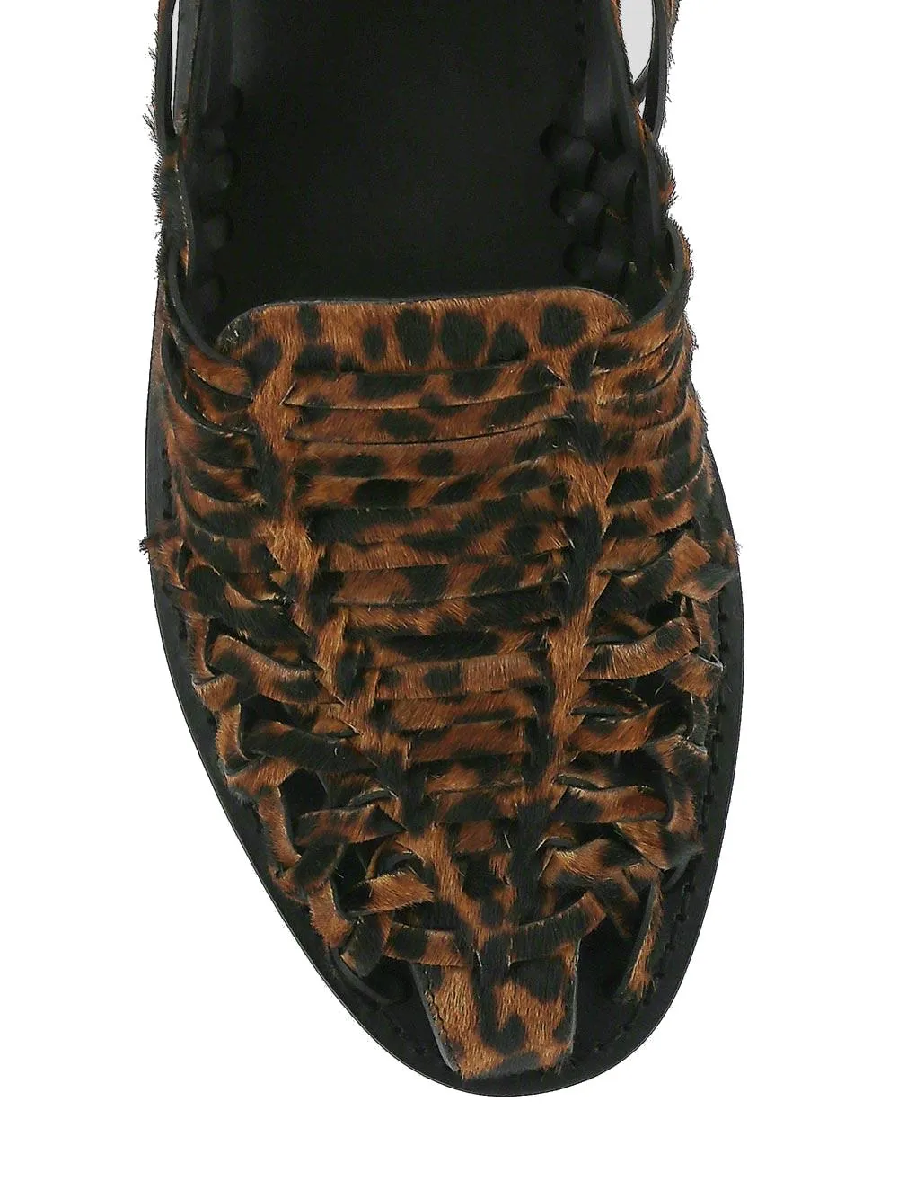 Saint Laurent Leopard Print Intertwined Sandals