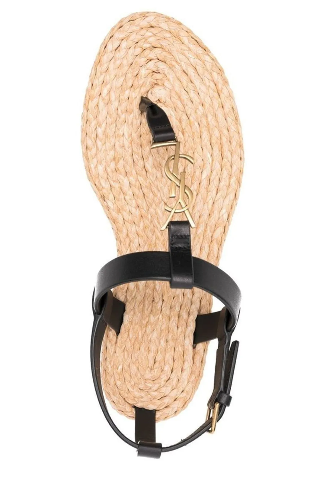 Saint Laurent Logo Plaque Thong Sandals