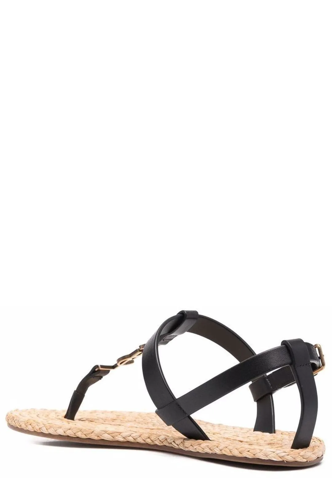 Saint Laurent Logo Plaque Thong Sandals